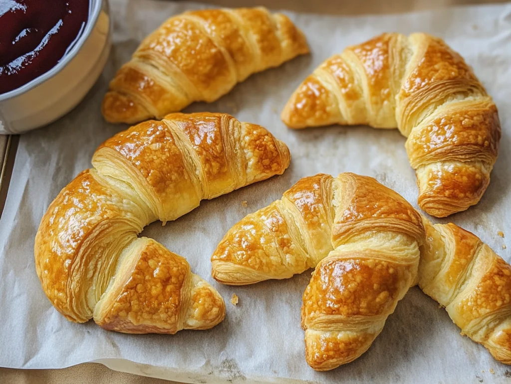 Shaping Gipfeli dough into crescents - Swiss pastry recipe.