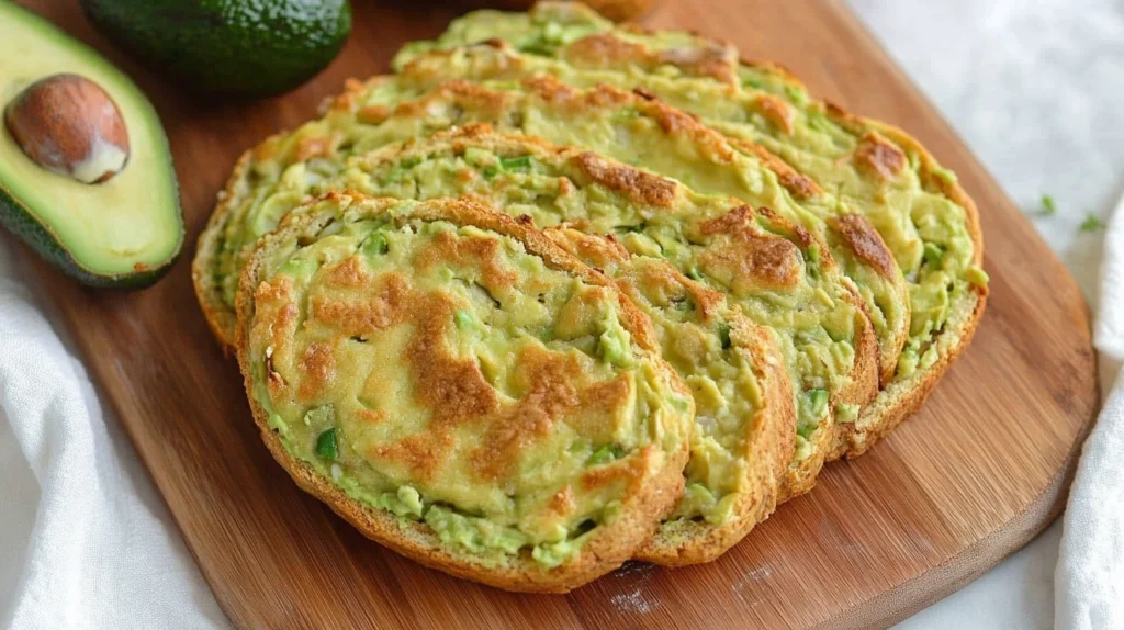 Spreading avocado and cottage cheese mixture on toasted bread