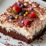 Moist and tangy kefir sheet cake recipe card dessert